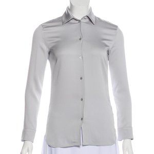 HELMUT LANG Grey Satin Shirt - S